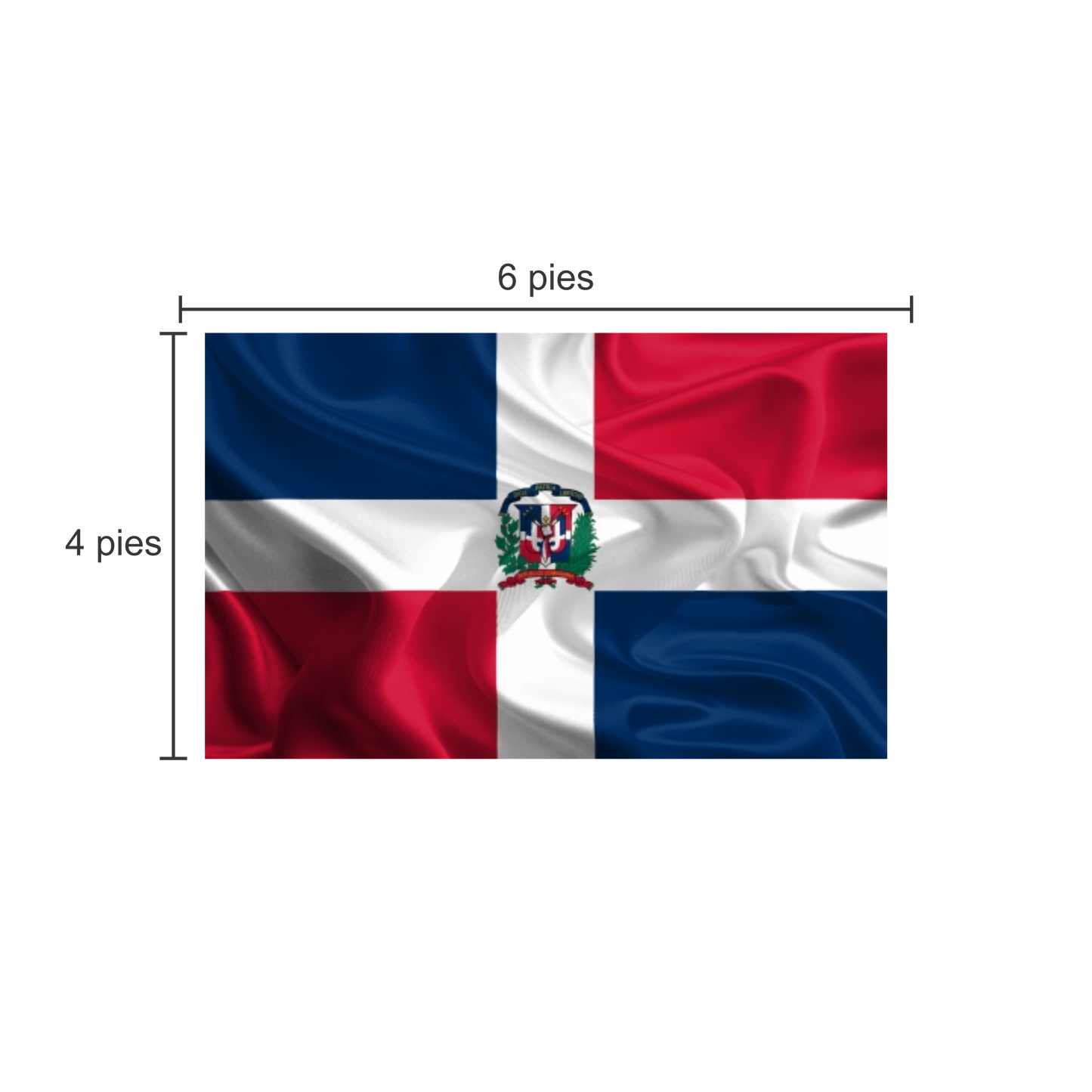 Bandera en tela Republica Dominicana