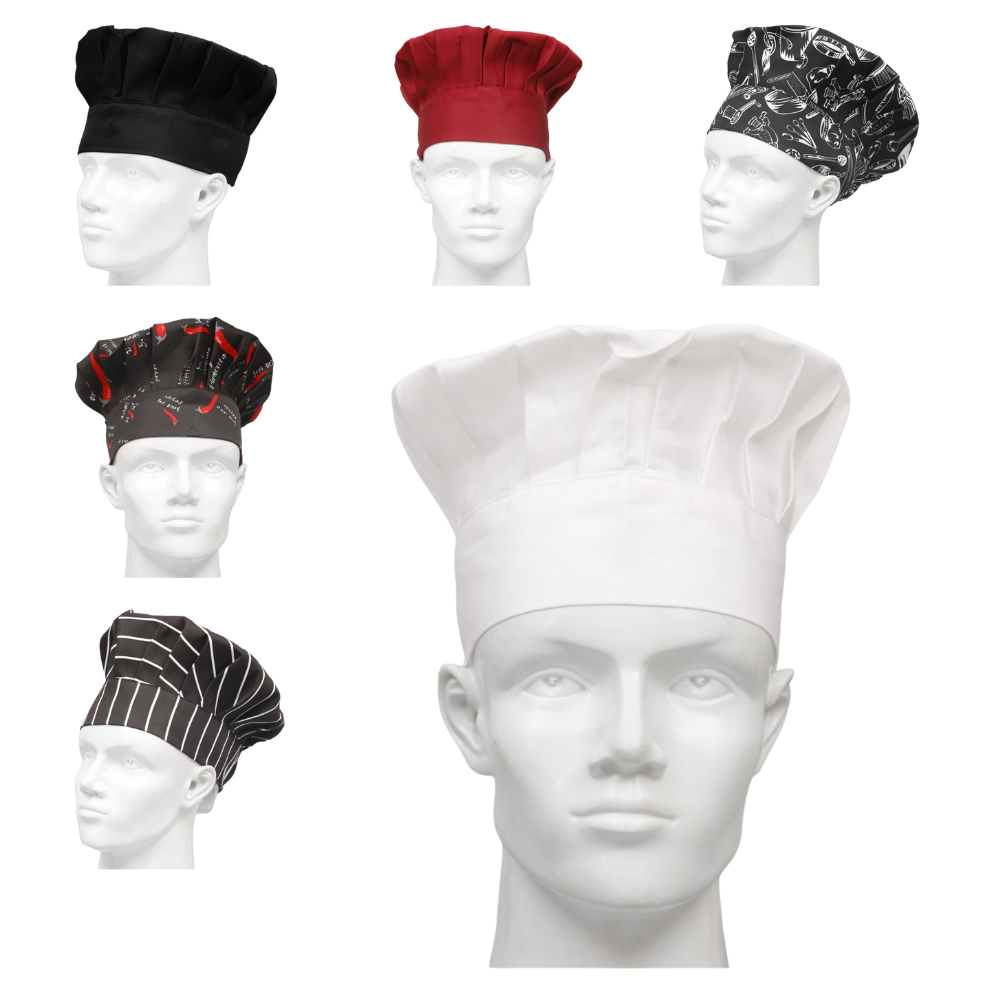 Gorro de cocina tipo hongo